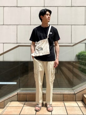 「アイテム（エコバッグ/サブバッグ）」を使った、MITTYさん（メンズ・176cm）の夏コーディネート