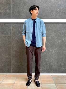 「417 EDIFICE（フォーワンセブンエディフィス）のアイテム（スリッポン）」を使った、MITTYさん（メンズ・176cm）の夏コーディネート