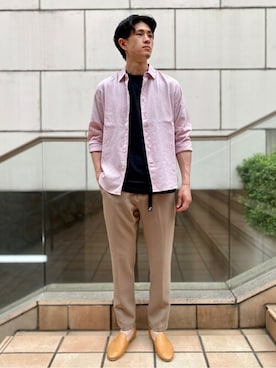 「417 EDIFICE（フォーワンセブンエディフィス）のアイテム（スリッポン）」を使った、MITTYさん（メンズ・176cm）の夏コーディネート