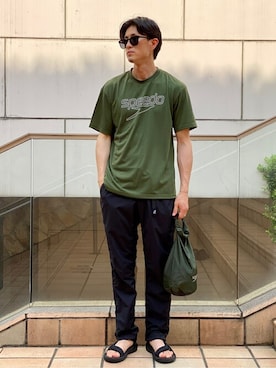 「アイテム（エコバッグ/サブバッグ）」を使った、MITTYさん（メンズ・176cm）の夏コーディネート