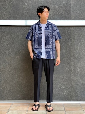 「THE NORTH FACE（ザノースフェイス）のアイテム（シャツ/ブラウス）」を使った、MITTYさん（メンズ・176cm）の夏コーディネート