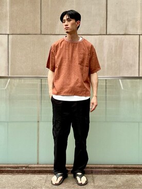 「417 EDIFICE（フォーワンセブンエディフィス）のアイテム（タンクトップ）」を使った、MITTYさん（メンズ・176cm）の夏コーディネート