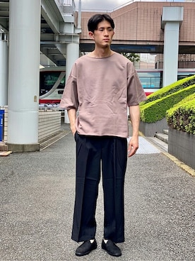 「417 EDIFICE」｜「アイテム（スリッポン）」を使った、MITTYさん（メンズ・176cm）の夏コーディネート