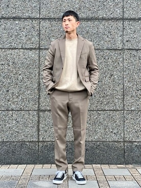 「417 EDIFICE（フォーワンセブンエディフィス）のアイテム（シューズ）」を使った、MITTYさん（メンズ・176cm）の冬コーディネート