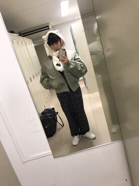 「にゃー」｜「アイテム（ブルゾン）」を使った、ゆさん（レディース・152cm）の秋コーディネート