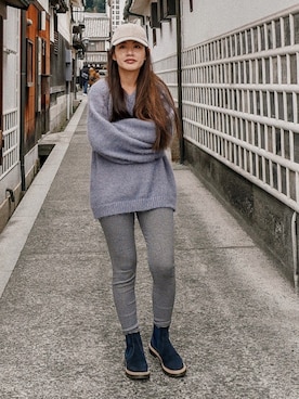 「SON OF THE CHEESE（サノバチーズ）のアイテム」を使った、YUUKIさん（レディース・159cm）の冬コーディネート
