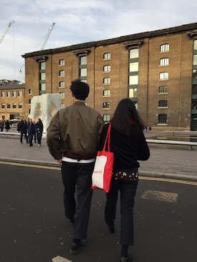 「Maison Kitsune（メゾンキツネ）のアイテム（ブルゾン）」を使った、Benさん（メンズ・180cm）の冬コーディネート