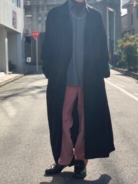 「usedのアイテム（パンツ、ピンク系）」を使った、ゆーたさん（メンズ・171cm）の秋コーディネート