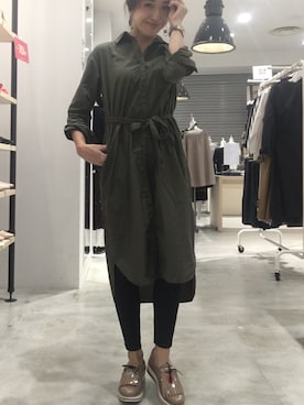 「アイテム（シャツワンピース）」を使った、Asami Shigetaさん（レディース・158cm・30代）の夏コーディネート