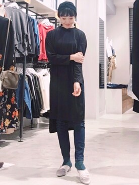 Asami Shigetaさん（レディース・158cm）の冬コーディネート