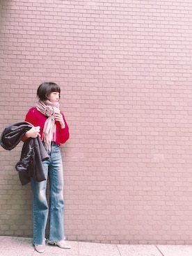 「DHOLIC（ディーホリック）のアイテム（トップス）」を使った、Asami Shigetaさん（レディース・158cm）の冬コーディネート