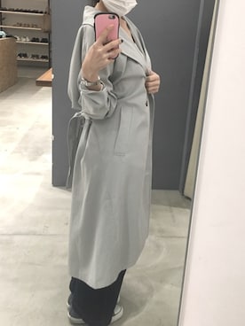「アパレルスタッフ」｜「アイテム（トレンチコート）」を使った、Asami Shigetaさん（レディース・158cm）の冬コーディネート