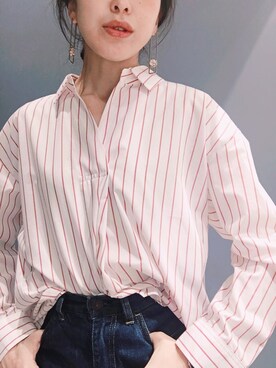 「アイテム（ピアス（両耳用））」を使った、Asami Shigetaさん（レディース・158cm・30代）の冬コーディネート