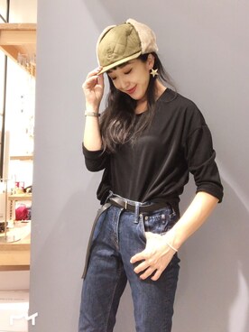 Asami Shigetaさん（レディース・158cm）の秋コーディネート