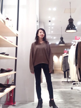 Asami Shigetaさん（レディース・158cm）の冬コーディネート