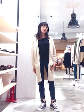 Asami Shigetaさん（レディース・158cm）の冬コーディネート