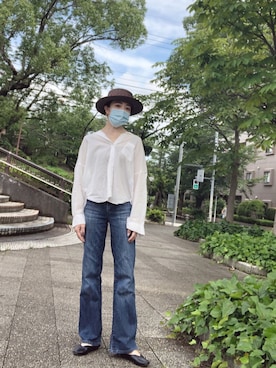 Asami Shigetaさん（レディース・158cm）の夏コーディネート