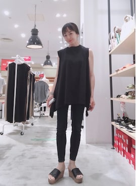 Asami Shigetaさん（レディース・158cm）の夏コーディネート