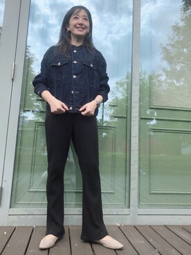 「秋のマイ旬スタイル」｜「アイテム（デニムジャケット）」を使った、Asami Shigetaさん（レディース・158cm）の秋コーディネート