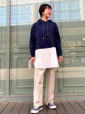 Asami Shigetaさん（レディース・158cm）の冬コーディネート