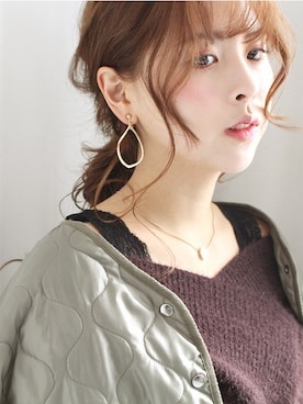 「アイテム（イヤリング）」を使った、groove-marketさん（レディース・163cm・20代）の冬コーディネート
