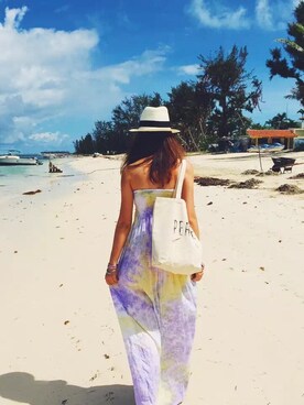 「Planet blue world（プラネットブルーワールド）のアイテム」を使った、xu1129さん（レディース・166cm）の春コーディネート