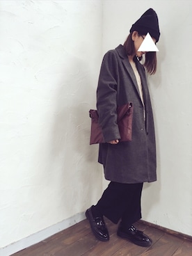 「オシャレウォーカー」｜「アイテム（チェスターコート）」を使った、m♡さん（レディース・154cm）の冬コーディネート