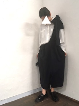 「オシャレウォーカー」｜「アイテム（サロペット/オーバーオール）」を使った、m♡さん（レディース・154cm）の冬コーディネート
