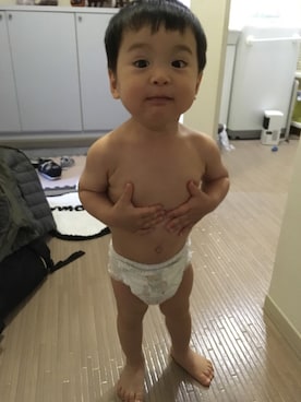 「ウチの子のアイテム（その他、イエロー系）」を使った、paruさん（キッズ・80cm）の秋コーディネート