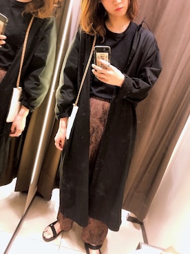 「TODAYFUL（トゥデイフル）のレザーミニサコッシュ（ショルダーバッグ）」を使った、リさん（レディース・170cm・20代）の春コーディネート