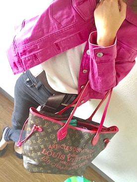「LouisVuitton」｜「アイテム（デニムジャケット）」を使った、uUcHiiiNさん（レディース・156cm）の春コーディネート