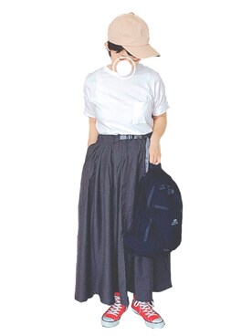 Chii🌈さんの「GRAMICCI  × BEAMS BOY / 別注 ギャバ ロング スカート」を使ったコーディネート
