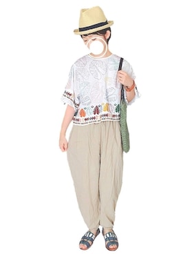 「CHAMULA（チャムラ）のアイテム」を使った、Chii🌈さん（レディース・155cm）の夏コーディネート