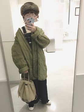 「SLOBE IENA（スローブイエナ）のアイテム（ジャンパースカート）」を使った、Chii🌈さん（レディース・155cm）の冬コーディネート