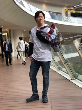 「アイテム（ニットキャップ/ビーニー）」を使った、れーやさん（メンズ・176cm）の春コーディネート