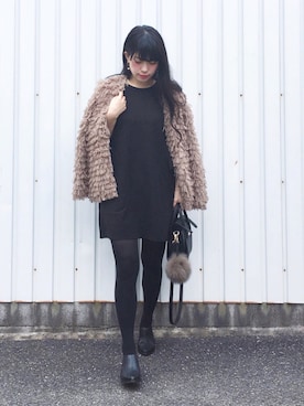 「Jeffrey Campbell（ジェフリーキャンベル）のアイテム（シューズ）」を使った、まいさん（レディース・164cm）の冬コーディネート