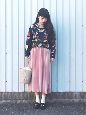 「abcdevol（エービーシーディーイーボル）のアイテム」を使った、まいさん（レディース・164cm）の冬コーディネート