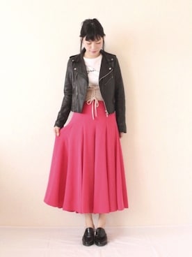 「perkyroom」｜「アイテム（その他）」を使った、まいさん（レディース・164cm）の春コーディネート