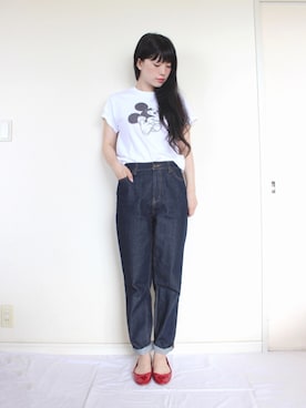 「ミッキー」｜「アイテム（バレエシューズ）」を使った、まいさん（レディース・164cm）の春コーディネート