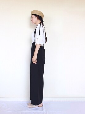 「SHIPS for women（シップスフォーウィメン）のアイテム（ハンチング/ベレー帽）」を使った、まいさん（レディース・164cm）の夏コーディネート