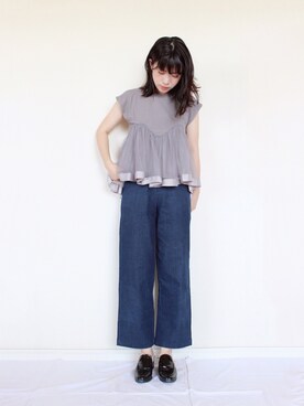 「SNIDEL（スナイデル）のアイテム（その他シューズ）」を使った、まいさん（レディース・164cm）の夏コーディネート