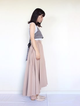 「JEANASIS（ジーナシス）のアイテム（キャミソール）」を使った、まいさん（レディース・164cm）の夏コーディネート