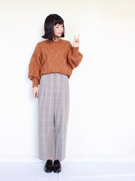 「SNIDEL（スナイデル）のアイテム（その他シューズ）」を使った、まいさん（レディース・164cm）の秋コーディネート