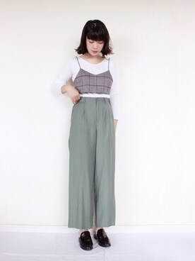 「JEANASIS（ジーナシス）のアイテム（キャミソール）」を使った、まいさん（レディース・164cm）の秋コーディネート