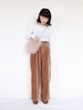 「N.（N. Natural Beauty Basic）（エヌエヌナチュラルビューティーベーシック）のアイテム（パンツ）」を使った、まいさん（レディース・164cm）の秋コーディネート