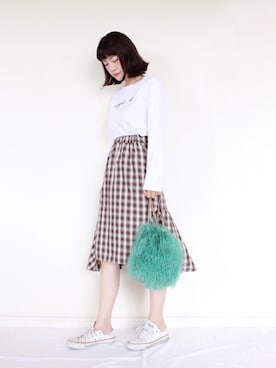 「N.VOUGE（エヌヴォーグ）のアイテム」を使った、まいさん（レディース・164cm）の秋コーディネート