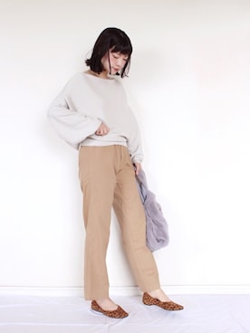 「OZOC（オゾック）のアイテム（バッグ）」を使った、まいさん（レディース・164cm）の秋コーディネート
