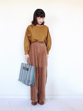 「N.（N. Natural Beauty Basic）（エヌエヌナチュラルビューティーベーシック）のアイテム（パンツ）」を使った、まいさん（レディース・164cm）の秋コーディネート