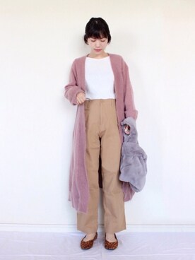 「OZOC（オゾック）のアイテム（バッグ）」を使った、まいさん（レディース・164cm）の秋コーディネート