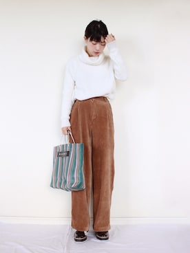 「N.（N. Natural Beauty Basic）（エヌエヌナチュラルビューティーベーシック）のアイテム（パンツ）」を使った、まいさん（レディース・164cm）の秋コーディネート